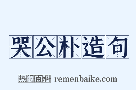 哭公朴造句是什么意思的图片